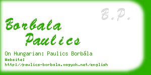 borbala paulics business card